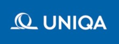 UNIQA Logo: Logo von UNIQA mit kreisförmigem Symbol links neben dem Schriftzug