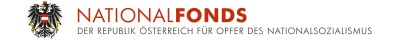 Logo Nationalfonds der Republik Österreich: Österreichischer Bundesadler mit rotem Schild neben dem Schriftzug NATIONALFONDS der Republik Österreich für Opfer des Nationalsozialismus