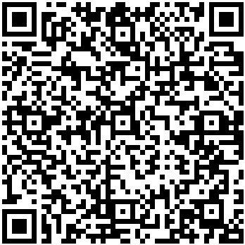 Quadratischer, schwarz-weißer QR-Code mit Datenmatrix und drei markanten Quadraten in den Ecken