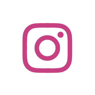 Stilisierte Instagram-App-Logosymbol in Pink mit abgerundeter quadratischer Form und Kreis in der Mitte